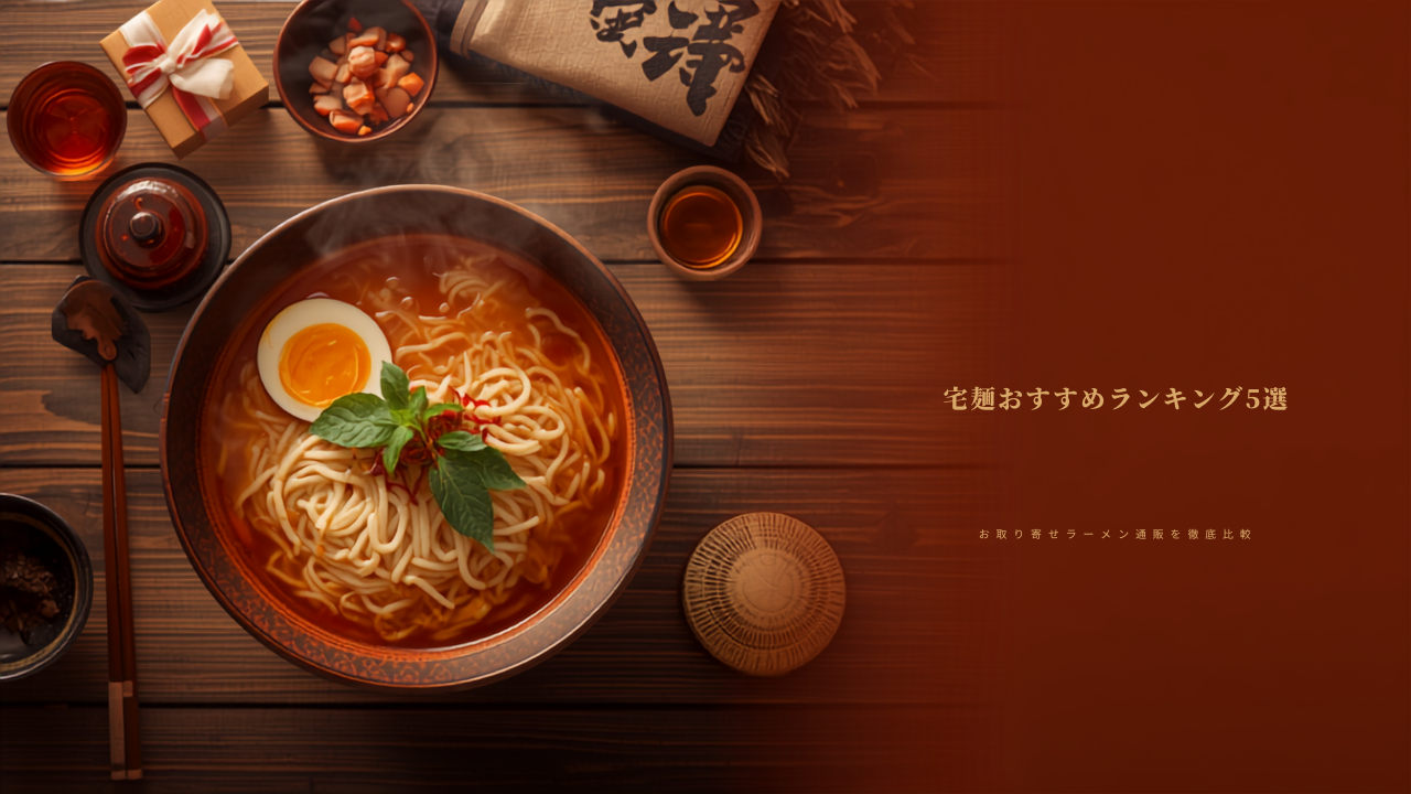 宅麺おすすめランキング5選｜お取り寄せラーメン通販を徹底比較